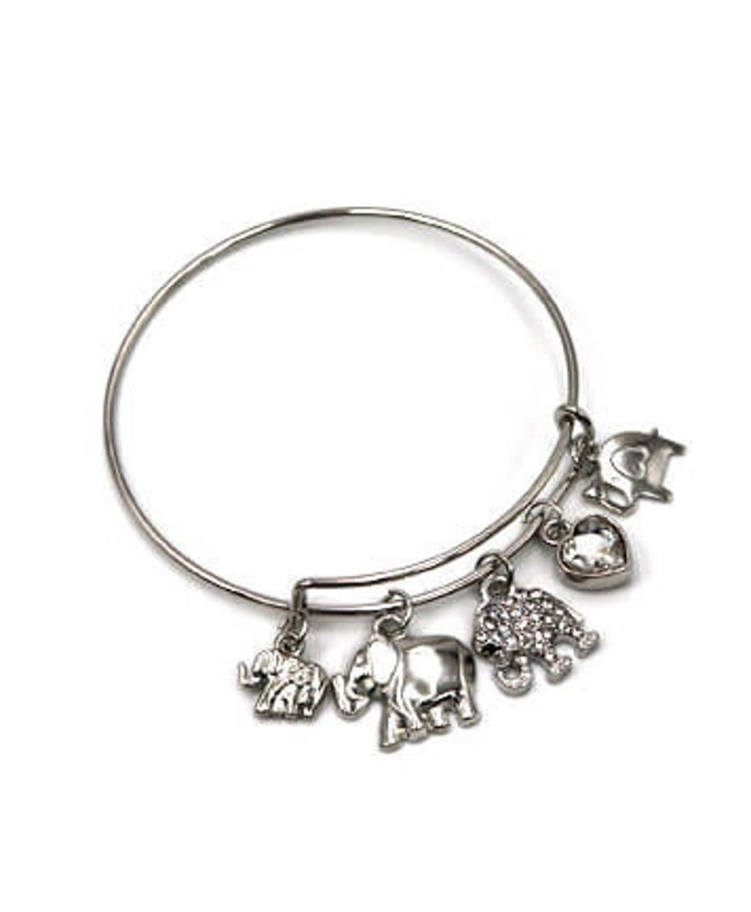 Elephant Charm Bracelet Gift for Her Silver Elephant Etsy