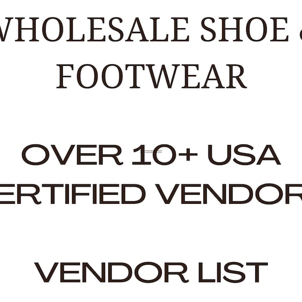Wholesale Vendor List Etsy
