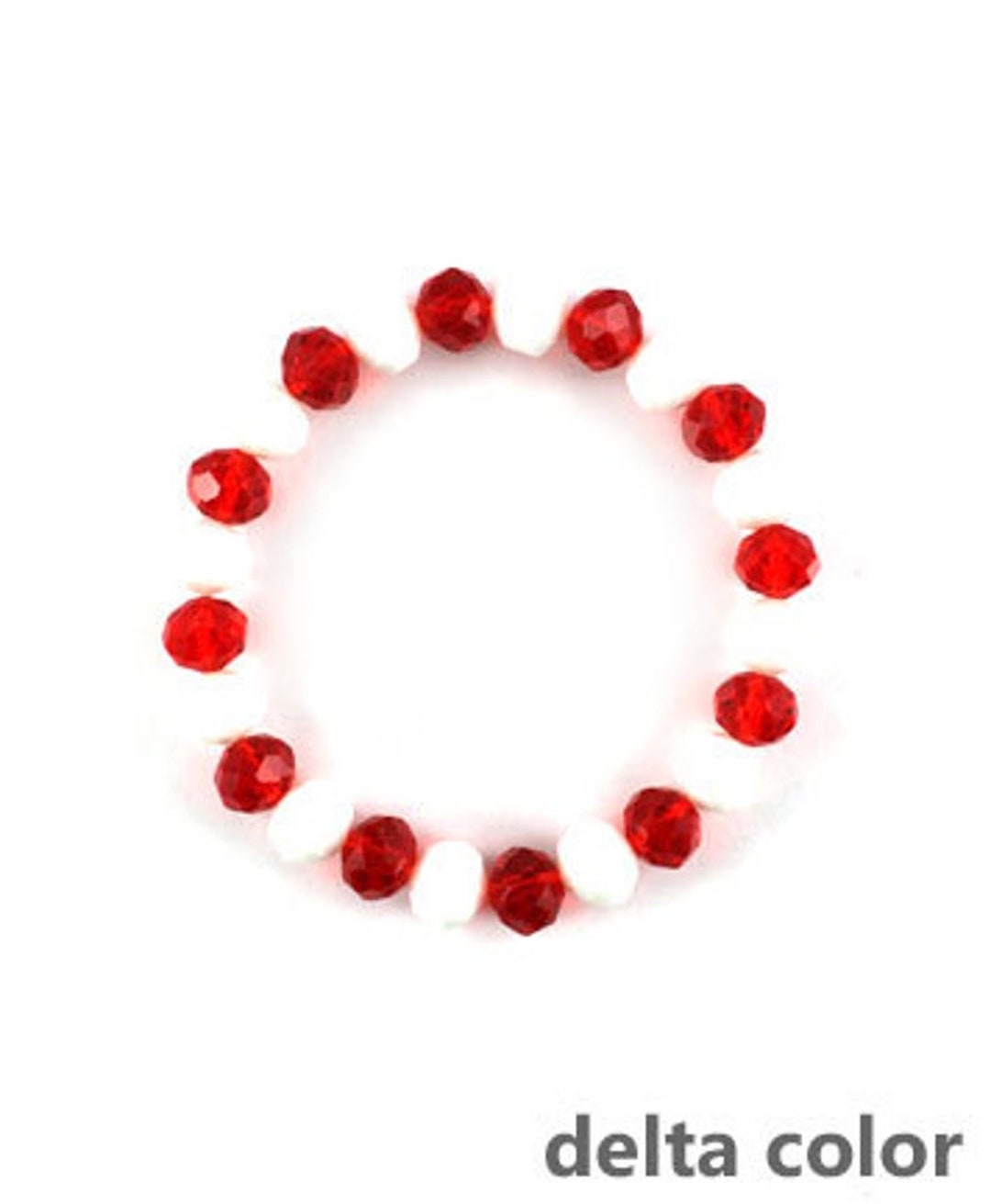 Red and White Bracelet Gift for Her Glass Beads Bracelet Etsy