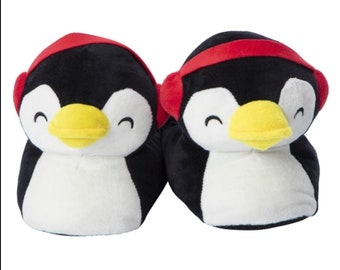 Kids penguin slippers