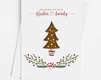 Personalized Christmas Card.  Add your families name on this beautiful Christmas card.  African American card printed on glossy card stock.