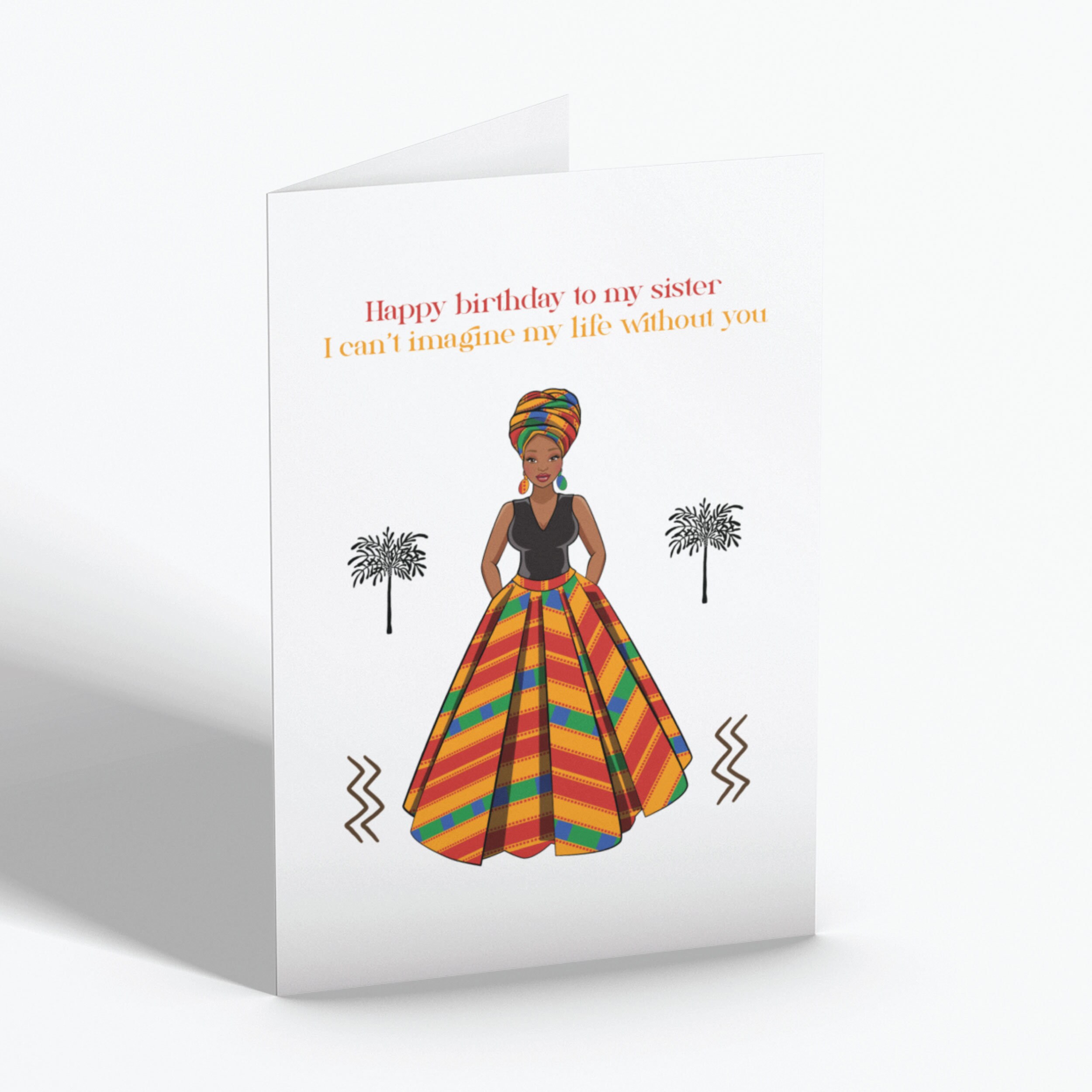 African American Birthday Card. Beautiful Handmade African - Etsy