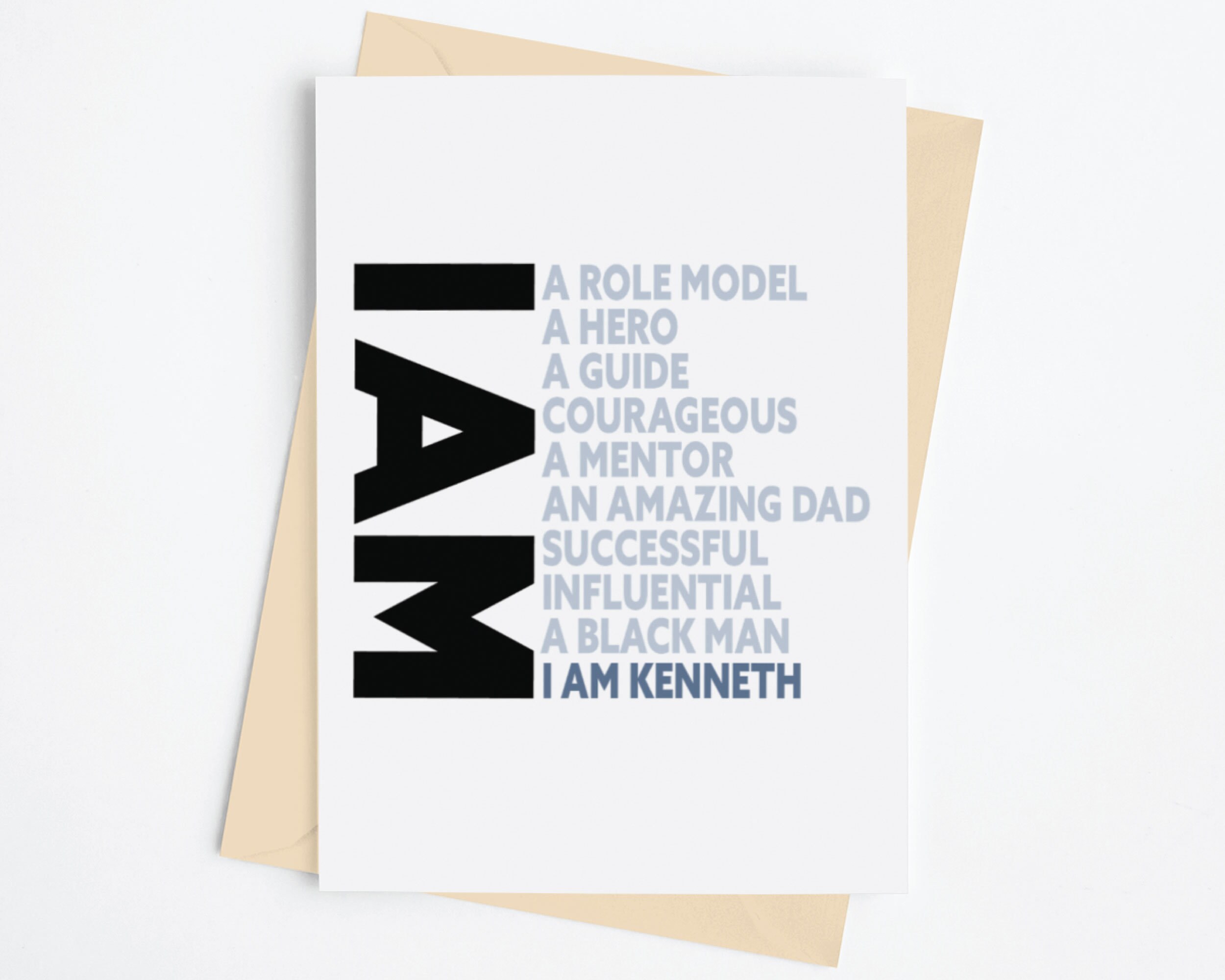 African American Father&rsquo;s Day Card. Black Father Describes Himself