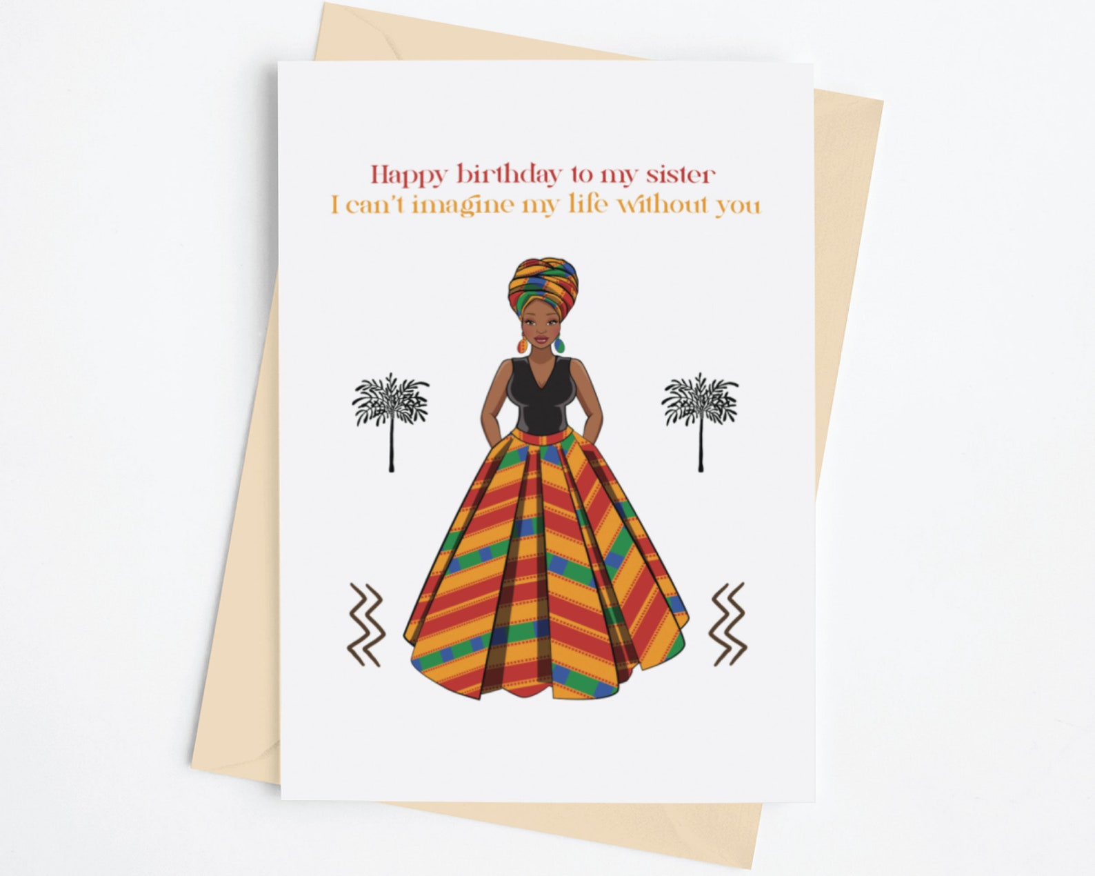 African American Birthday Card. Beautiful Handmade African - Etsy