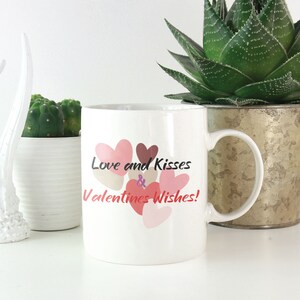 Valentines Day Mug African American Mug, Handmade Valentines Day mug showing a beautiful African American child celebrating Valentines Day image 4