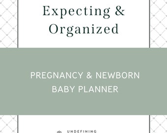 Pregnancy Planner downloadable with pregnancy checklists! Best baby planner for first time moms. Great pregnancy gift.