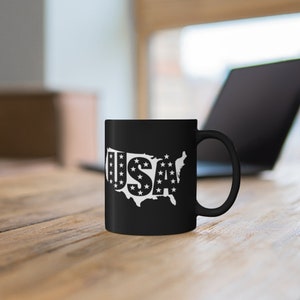 USA My Country - Black Coffee Mug