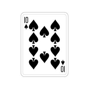 Sticker vinyle - Cartes à jouer : 10 de pique