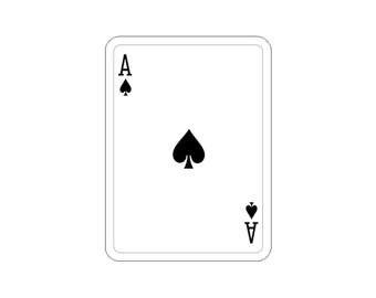 Vinyl Sticker - Playing Card : The Ace of Spades
