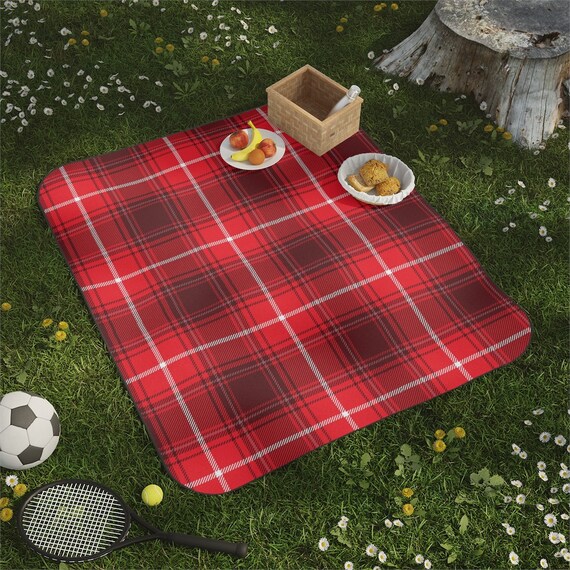 Red Tartan Picnic Blanket Etsy Canada