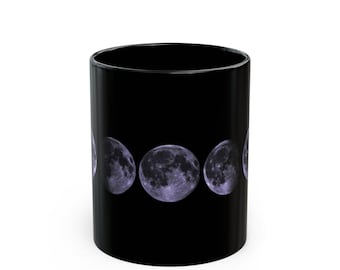 Black mug - Moon phases
