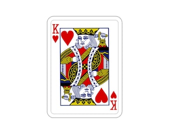 Vinyl Sticker - Playing Card : The King of Hearts