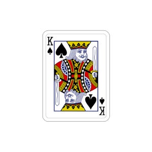 Pegatina de vinilo - Carta de juego: El Rey de Picas