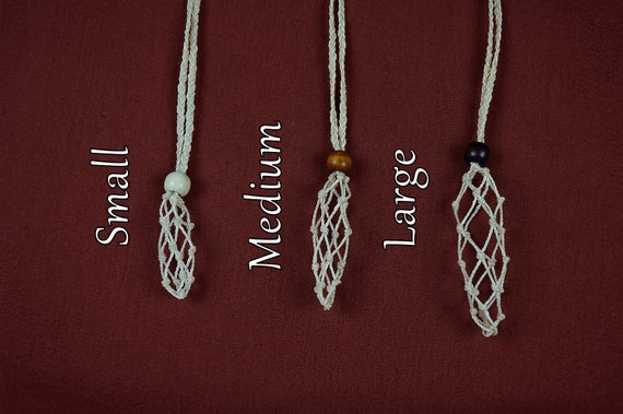 Empty Stone Necklace Macrame Necklace Crystal Necklace -  in 2023