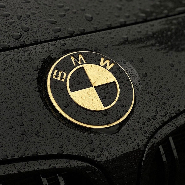 BMW embleem van messing / zwart en goud BMW logo gemaakt van zeer hoge kwaliteit / aangepaste BMW badge