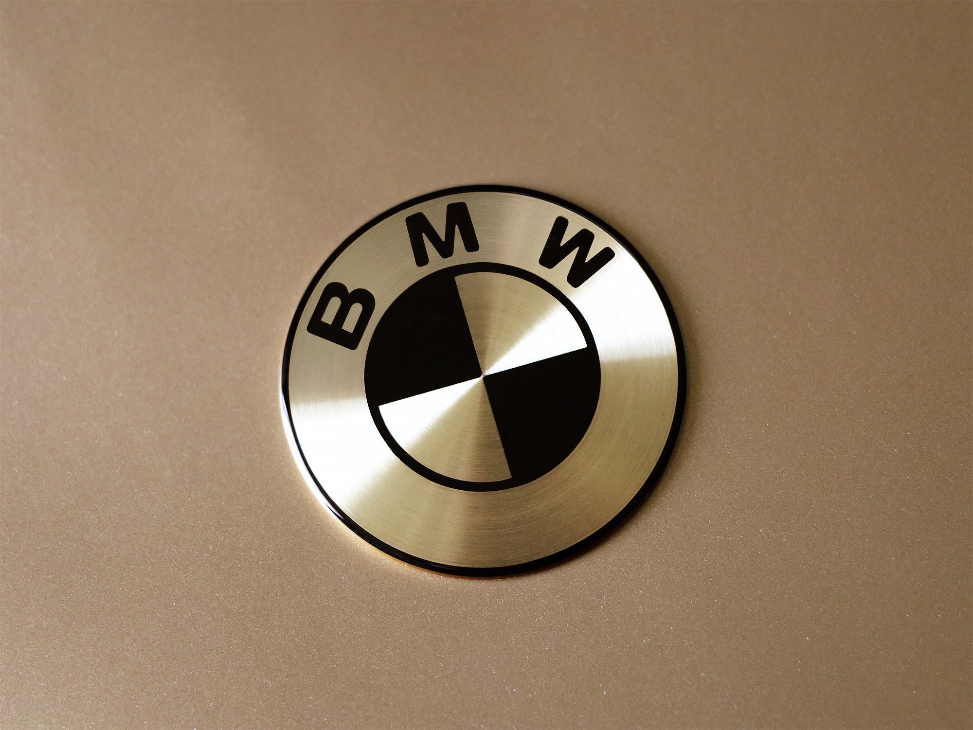 BMW Emblem From Brass / Black and Gold BMW Logo Made of Very High