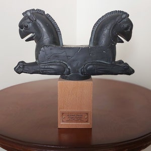 Decorative Statue Of The Double-Headed Eagle Capital From The Achaemenid Apadana Palace| Persian Empire| Sculpture of A Historical Monument