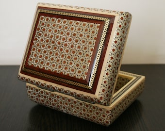 Gift For Mom| Persian Khatam Jewelry Box | All Over Inlaid Jewelry Box | Unique Gift For Women