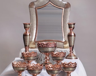 Khatam Haftsin Set: Handmade Copper Persian Nowruz Decoration