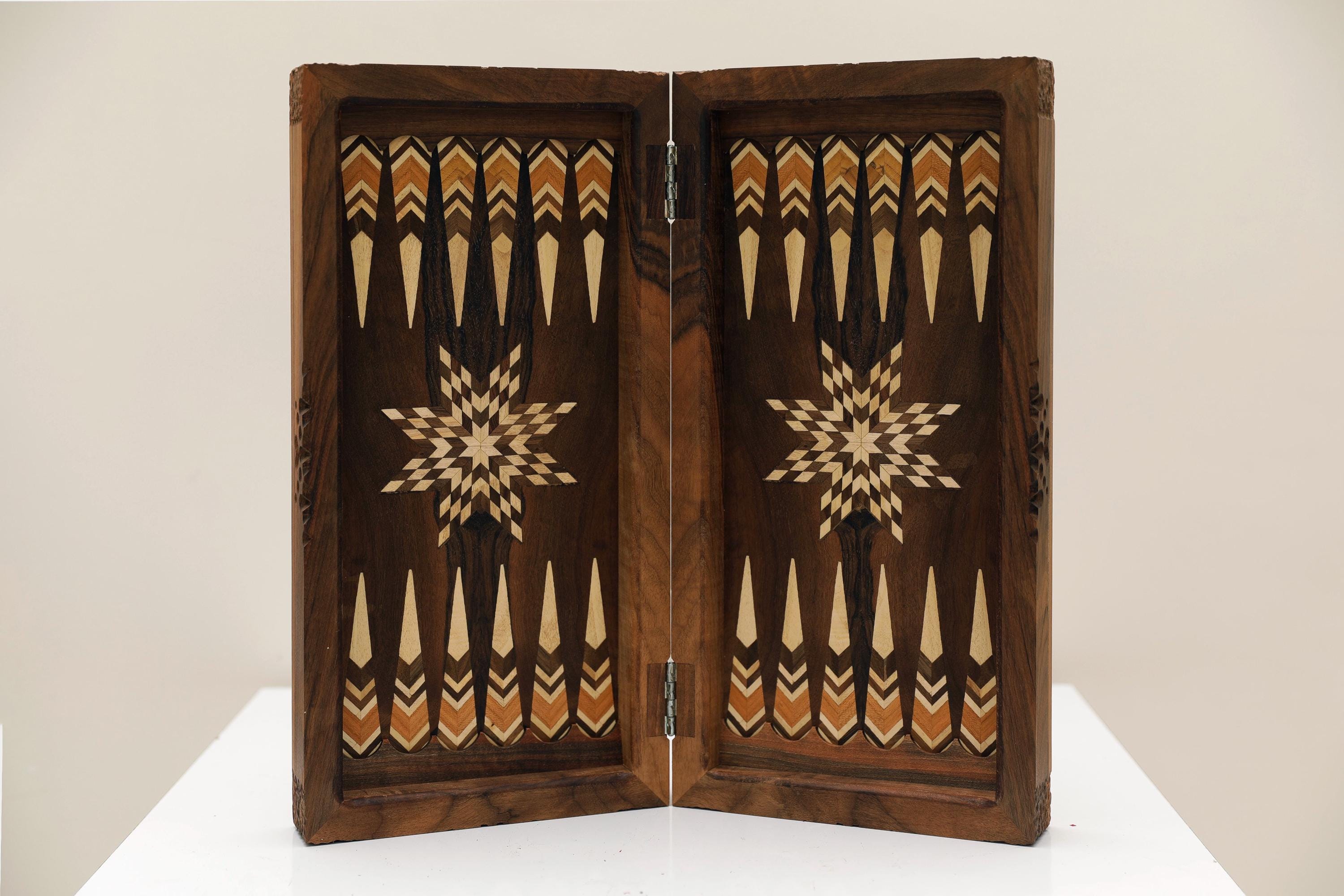 ペルシャの高級ハンドメイドチェス& バックギャモン 手作りバック