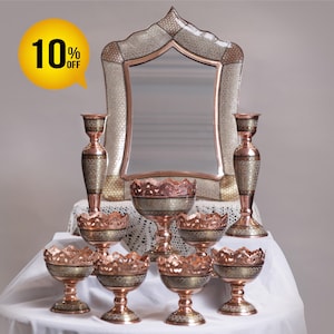 Khatam Haftseen Set: Handmade Copper Persian Nowruz Decoration