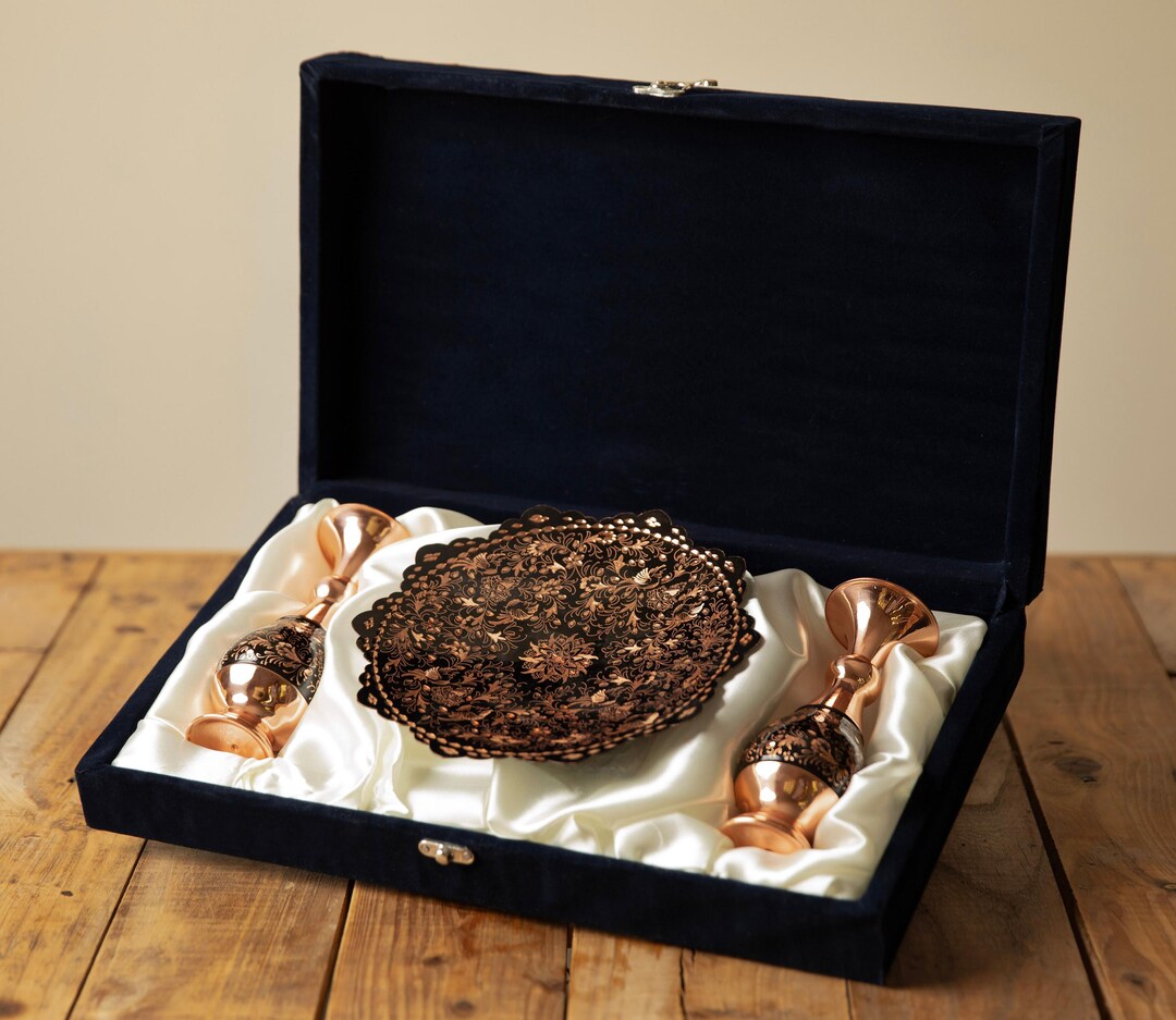 Engraved Copper Persian Gift Set | “almas Tarash” Persian Plate Wall ...