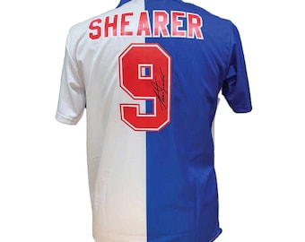 Alan Shearer Signed Blackburn Rovers Shirt with COA & photo proof