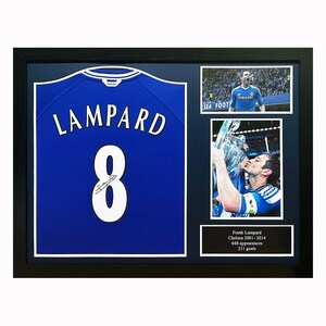 Frank Lampard Signed and Framed Chelsea Shirt with COA & photo proof