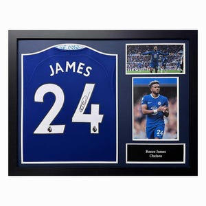Reece James Signed and Framed Chelsea Shirt with COA & photo proof