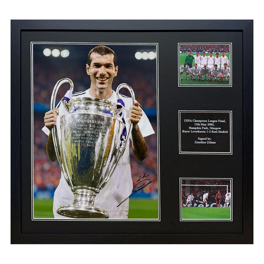 Zinedine Zidane Real Madrid Signed and Framed Champions League