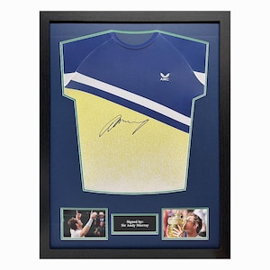 Sir Andy Murray Signed and Framed Castore Tennis Shirt with COA & photo proof