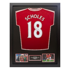 Paul Scholes Signed and Framed Manchester United Shirt with COA & photo proof