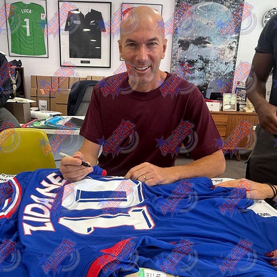 Zinedine Zidane Signed Framed France Shirt With COA & Photo Proof