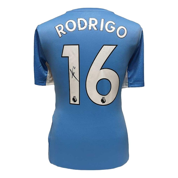 ロドリ直筆サイン入りマンチェスターシティシャツ（COAと写真