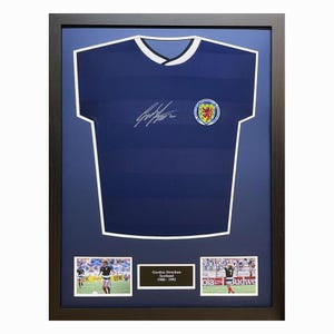 Gordon Strachan Signed and Framed Scotland Shirt with COA & photo proof