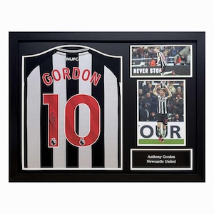 Anthony Gordon Signed and Framed Newcastle United Shirt with COA & photo proof