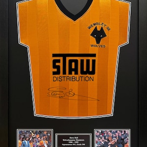 Steve Bull Signed and Framed Wolverhampton Wanderers Shirt with COA & photo proof