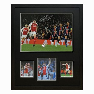 Declan Rice Signed and Framed Arsenal photograph with COA & photo proof