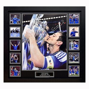 Frank Lampard Signed and Framed Chelsea photograph with COA & photo proof