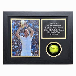 Sir Andy Murray Signed and Framed Tennis ball with COA & photo proof