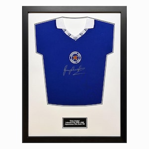 Gary Lineker Signed and Framed Leicester City Shirt with COA & photo proof