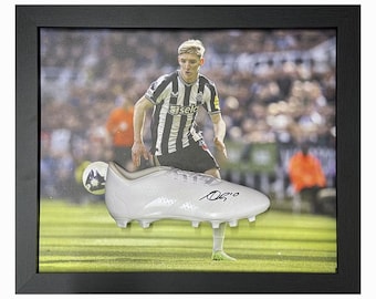 Anthony Gordon Signed and Framed Newcastle United Boot with COA & photo proof