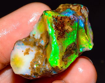 Opal, fire opal rough, ethiopian opal raw gemstone, 45.50 Cts. 100% Natural Amazing Ethiopian Opal 31X19X18 MM Rough Loose Gemstone