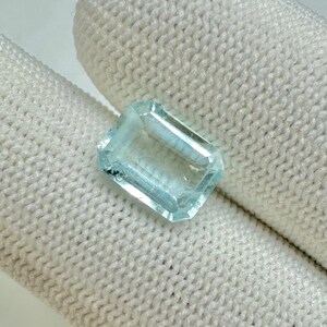 Aquamarine, natural aquamarine, loose aquamarine, faceted aquamarine gemstone, aqua gemstone for making jewellery 3 Ct. 11x9x5 mm