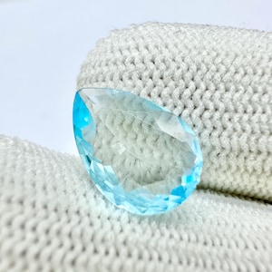 Aquamarine, natural aquamarine, loose aquamarine, faceted aquamarine gemstone, aqua gemstone for making jewellery 3 Ct. 13x9x4 mm
