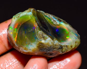 Opal, fire opal rough, ethiopian opal raw gemstone, 144.00 Cts. 100% Natural Terrific Ethiopian Opal 39X34X22MM Rough Loose Gemstone