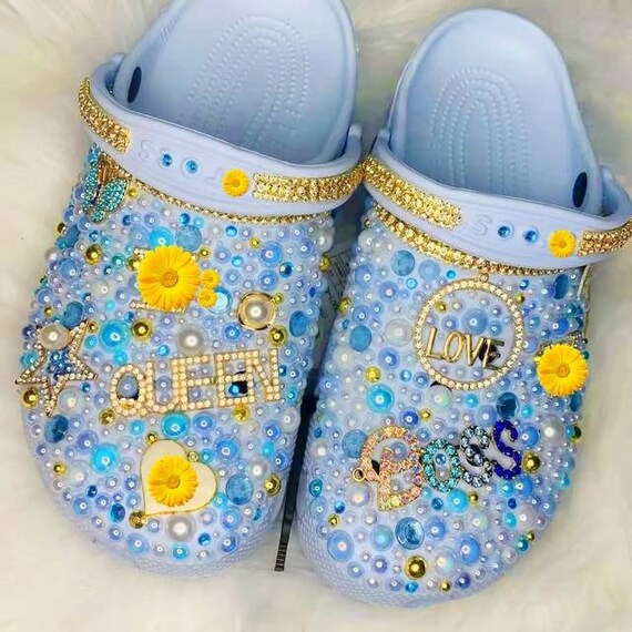 Custom Rhinestone Crocs Etsy
