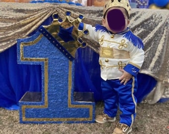 Costume de prince charmant de vacances, costume de roi pour bébé, garçon de tenue de premier anniversaire, fête costumée, costume d’Halloween, USMC, tenue Disney