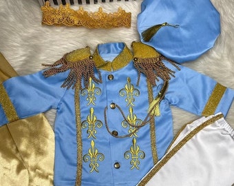 Holiday Charming Prince Costume,King Costume for Baby,First Birthday Outfit Boy,Costume Party,Baby Dedication Outfit,USMC,Disney Outfit