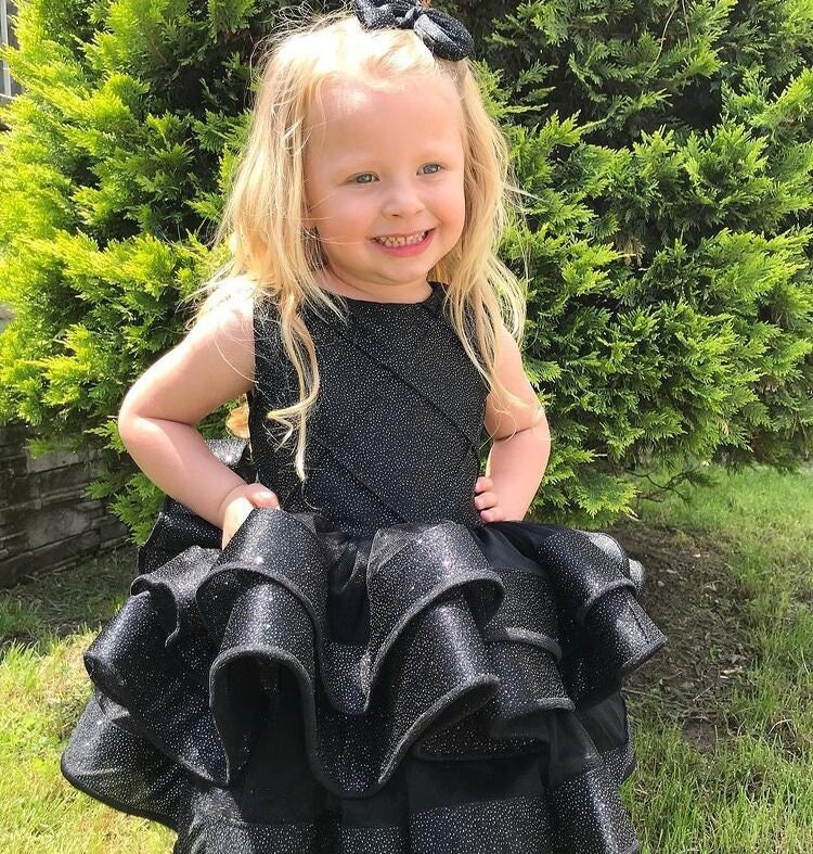 Little girl black pageant dresses cheap